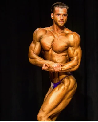 Andrew Rowback, WNBF Pro, on stage