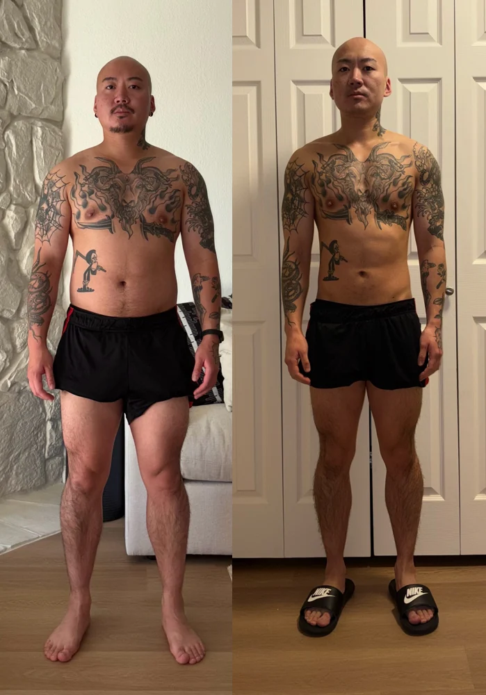 Corey fat loss transformation